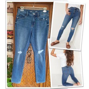 Old Navy High-Waisted Distressed Pop Icon Skinny Jeans - Mid Wash 4P